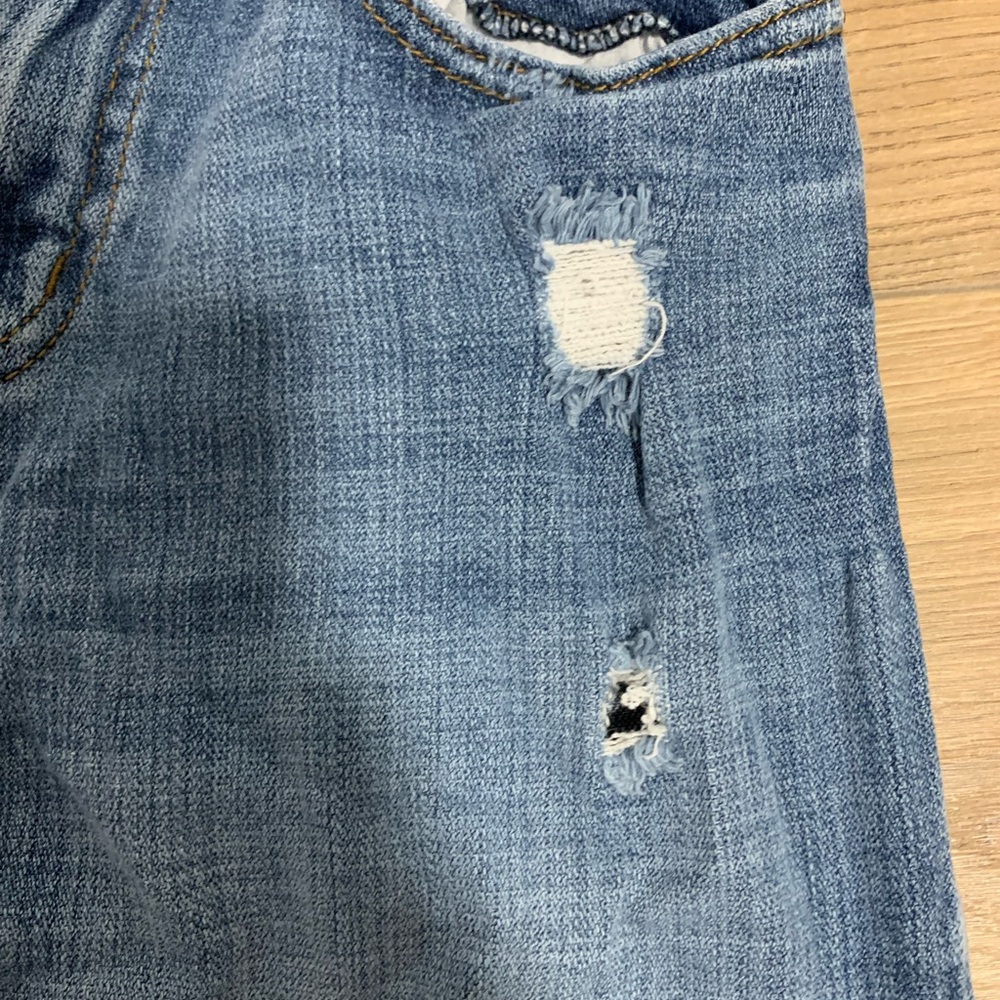 Blue Distressed Ankle Jeans - Great for Petites - Picture 3 of 10